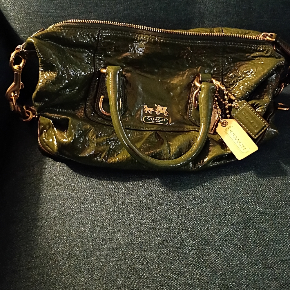 Coach Green Leather Women's Bag